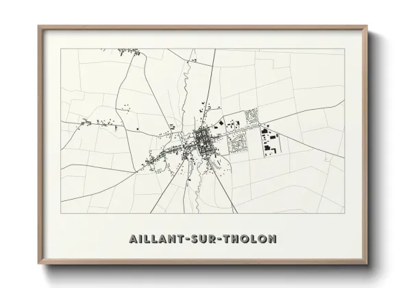 Une affiche de carte sur Aillant-sur-Tholon