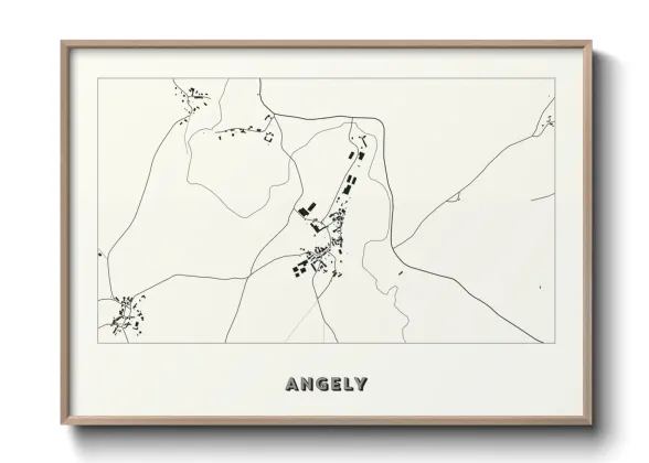 Une affiche de carte sur Angely