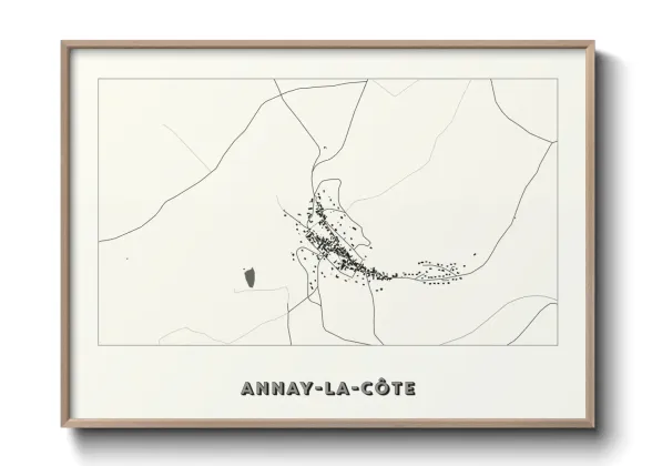 Une affiche de carte sur Annay-la-Côte