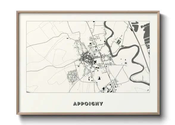 Une affiche de carte sur Appoigny