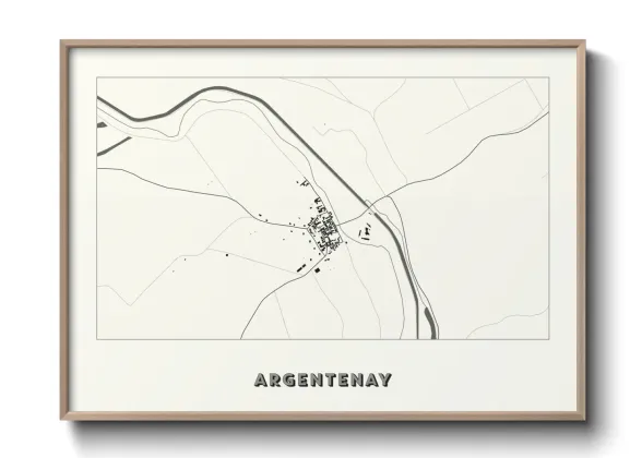 Une affiche de carte sur Argentenay