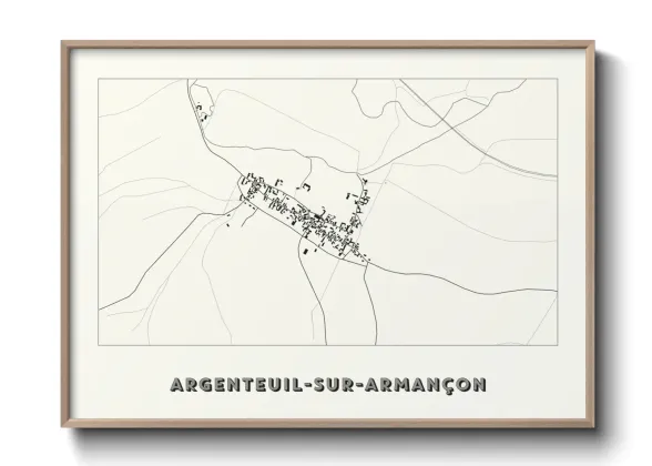 Une affiche de carte sur Argenteuil-sur-Armançon