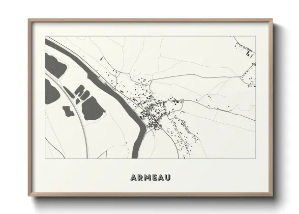 Une affiche de carte sur Armeau