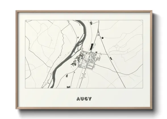 Une affiche de carte sur Augy
