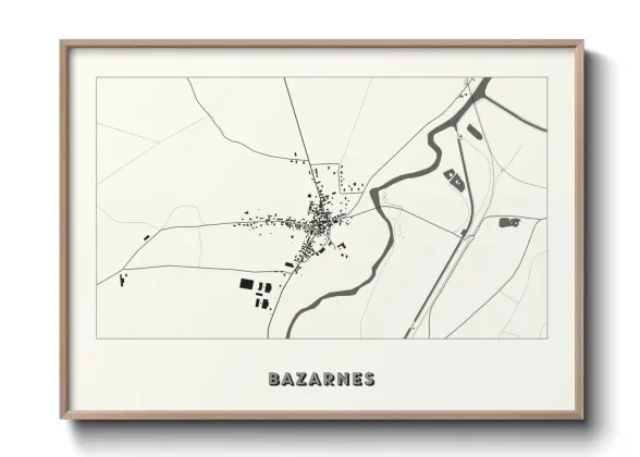 Une affiche de carte sur Bazarnes