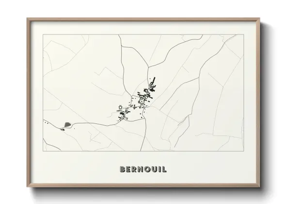 Une affiche de carte sur Bernouil