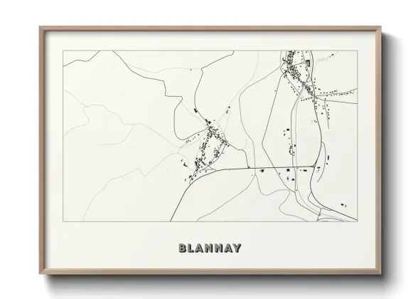 Une affiche de carte sur Blannay