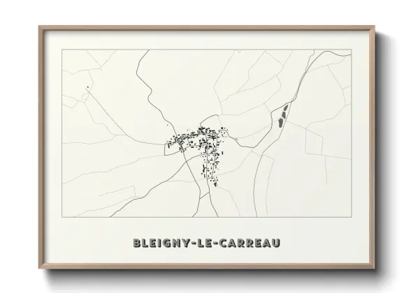 Une affiche de carte sur Bleigny-le-Carreau