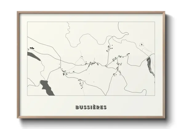 Une affiche de carte sur Bussières