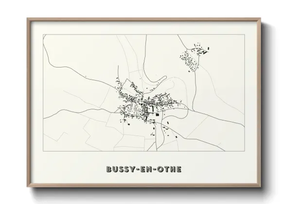 Une affiche de carte sur Bussy-en-Othe