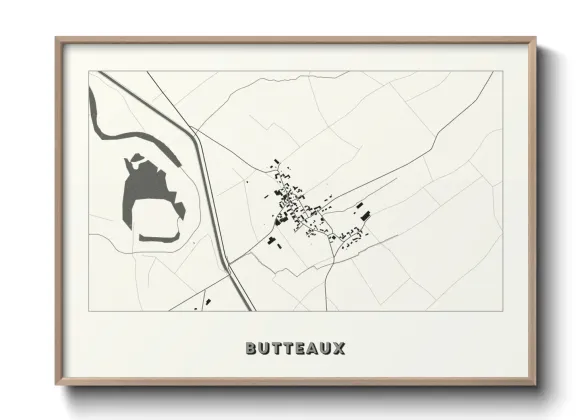 Une affiche de carte sur Butteaux