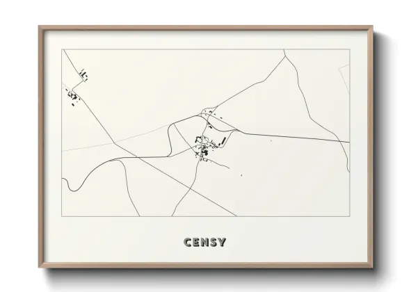 Une affiche de carte sur Censy