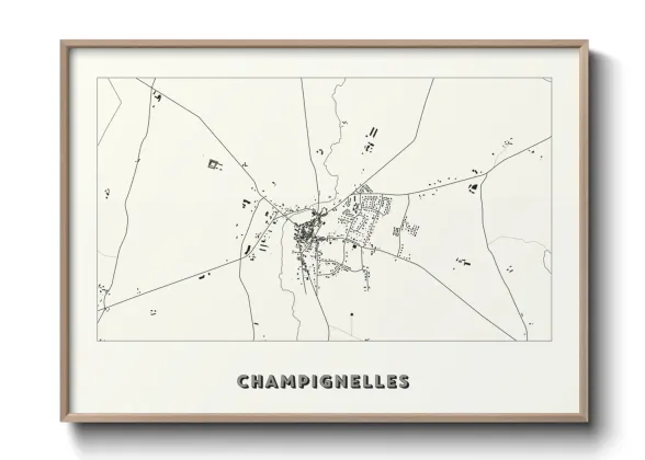 Une affiche de carte sur Champignelles