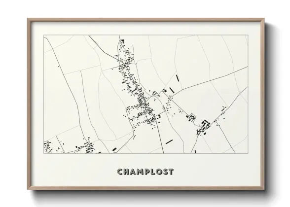Une affiche de carte sur Champlost