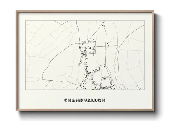 Une affiche de carte sur Champvallon