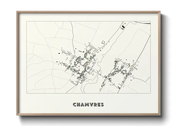 Une affiche de carte sur Chamvres