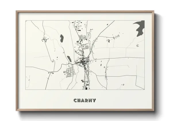 Une affiche de carte sur Charny