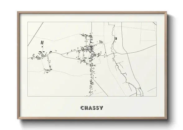 Une affiche de carte sur Chassy