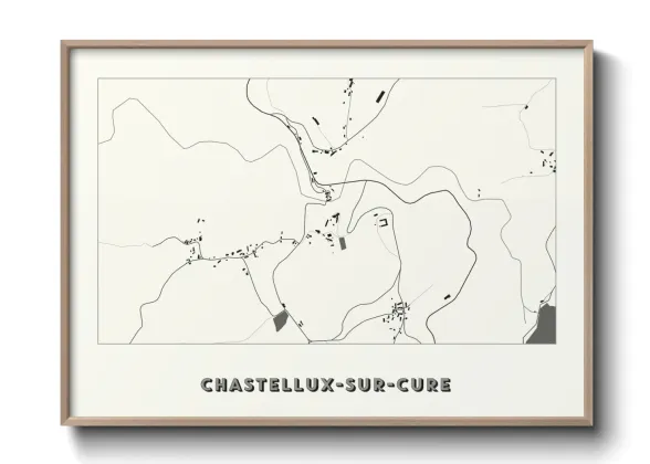 Une affiche de carte sur Chastellux-sur-Cure