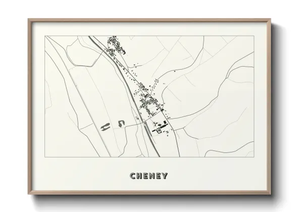 Une affiche de carte sur Cheney