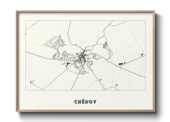 Une affiche de carte sur Chéroy