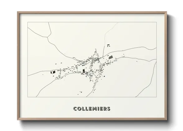 Une affiche de carte sur Collemiers