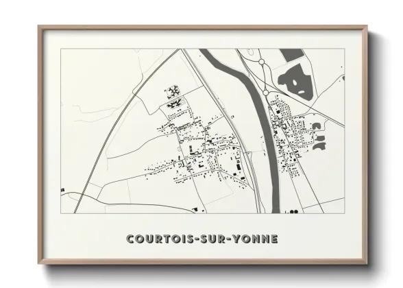 Une affiche de carte sur Courtois-sur-Yonne