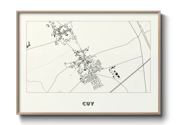 Une affiche de carte sur Cuy