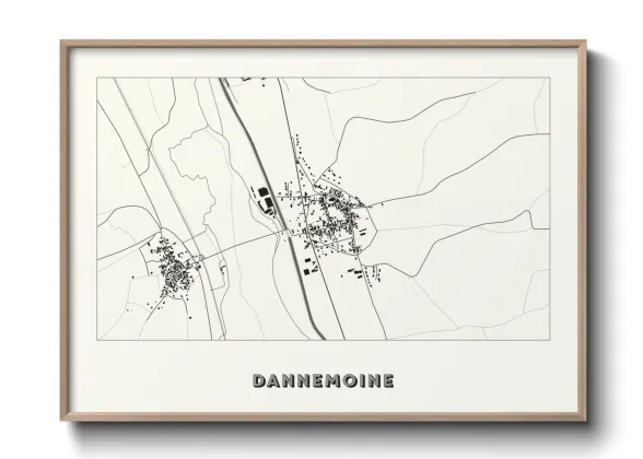 Une affiche de carte sur Dannemoine