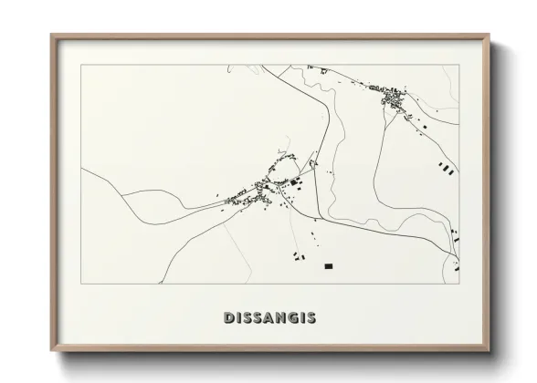 Une affiche de carte sur Dissangis