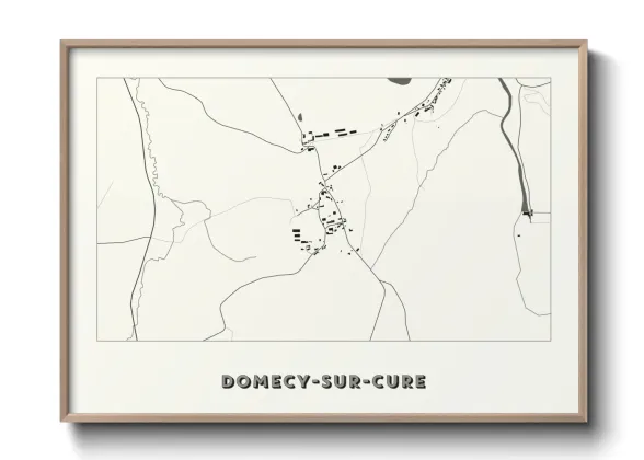 Une affiche de carte sur Domecy-sur-Cure