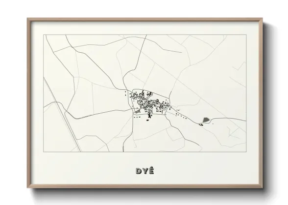 Une affiche de carte sur Dyé