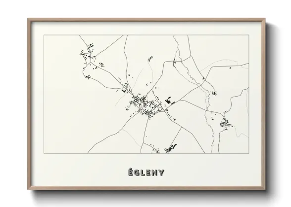 Une affiche de carte sur Égleny