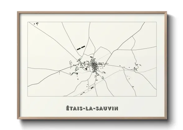 Une affiche de carte sur Étais-la-Sauvin