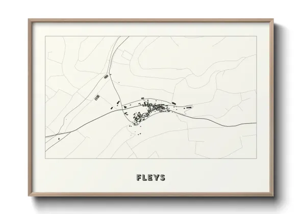 Une affiche de carte sur Fleys