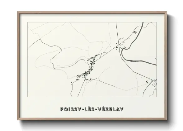 Une affiche de carte sur Foissy-lès-Vézelay