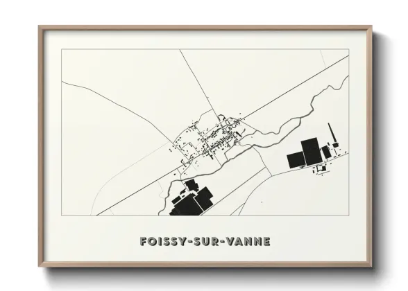 Une affiche de carte sur Foissy-sur-Vanne