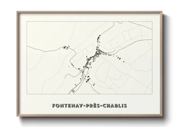Une affiche de carte sur Fontenay-près-Chablis