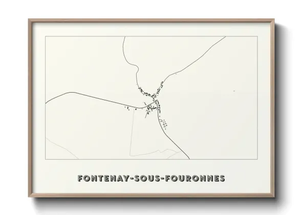 Une affiche de carte sur Fontenay-sous-Fouronnes