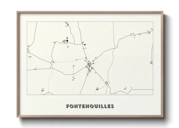 Une affiche de carte sur Fontenouilles
