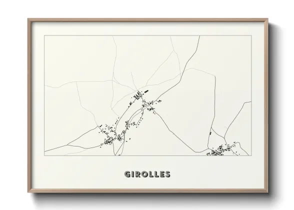 Une affiche de carte sur Girolles
