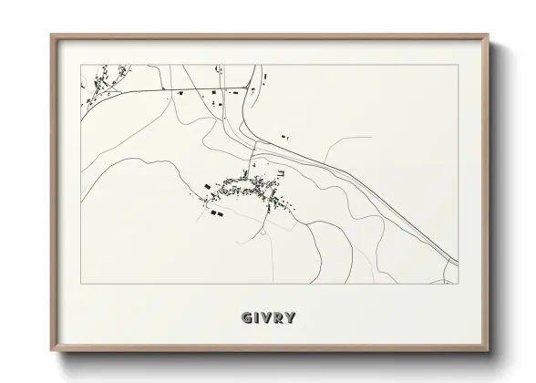 Une affiche de carte sur Givry