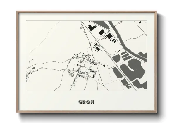 Une affiche de carte sur Gron