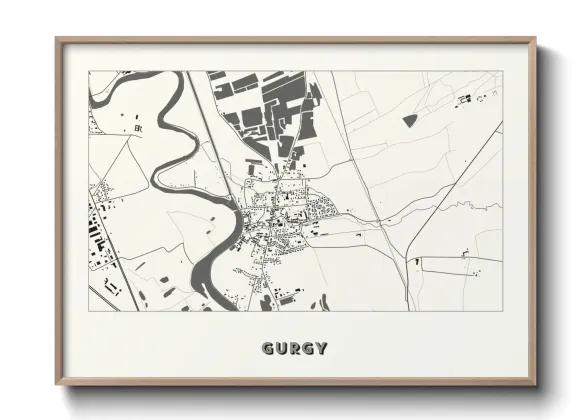 Une affiche de carte sur Gurgy