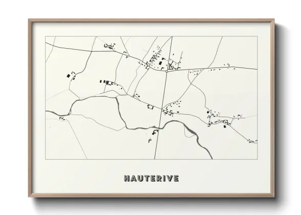 Une affiche de carte sur Hauterive