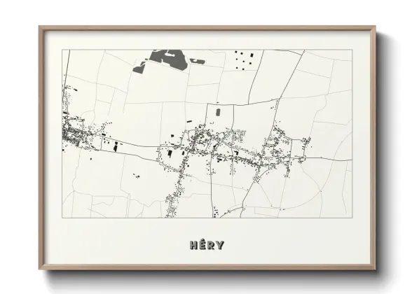 Une affiche de carte sur Héry
