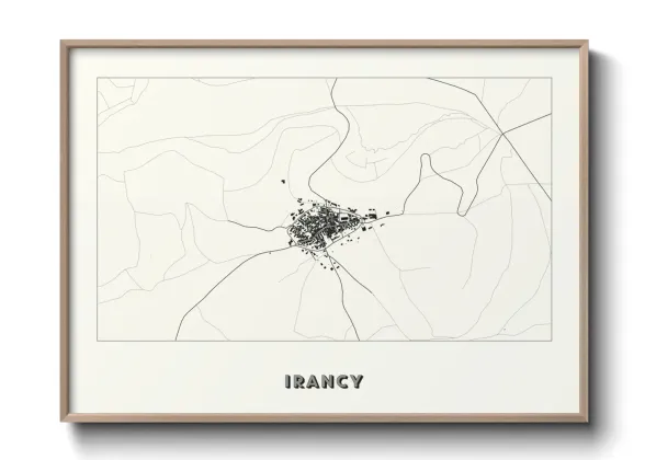 Une affiche de carte sur Irancy