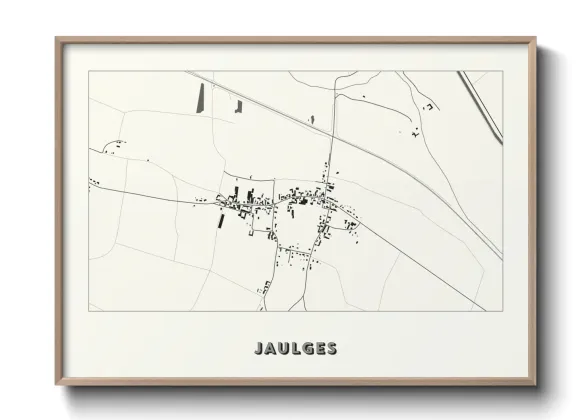 Une affiche de carte sur Jaulges