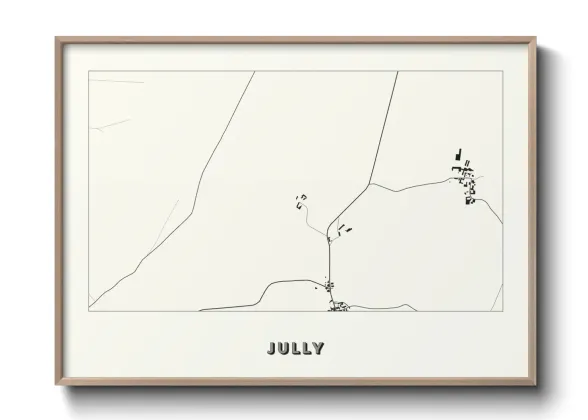 Une affiche de carte sur Jully