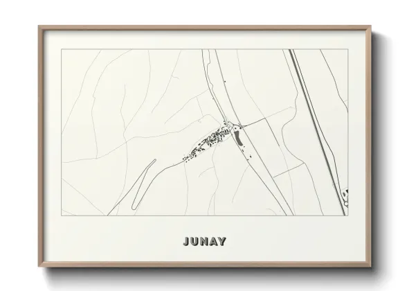 Une affiche de carte sur Junay